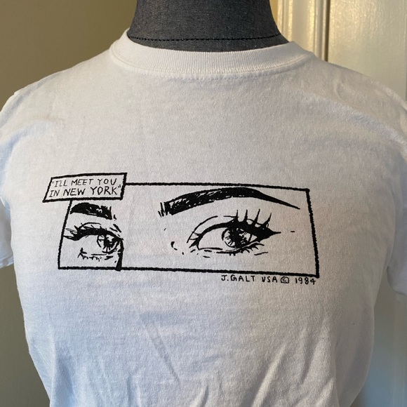 J.GALT Women’s White T-Shirt One Size NWOT - Picture 4 of 9